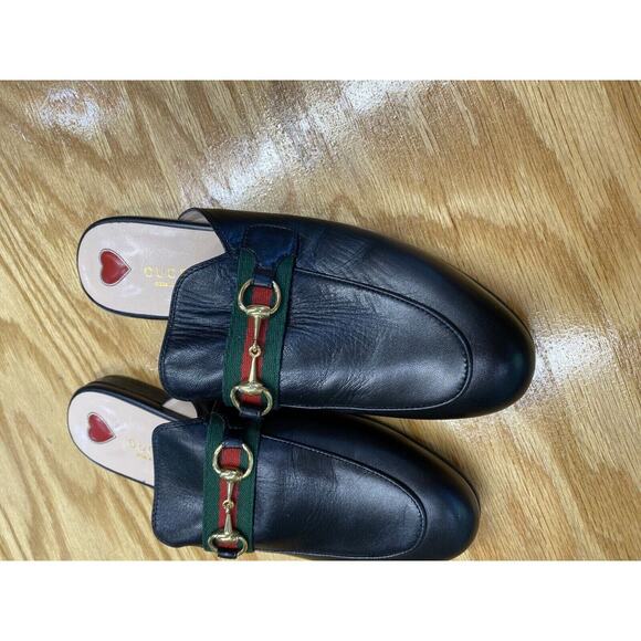 Gucci Princetown Slippers Women's 6.5 Black Leather Slip-On Walking Shoes L1 - Picture 7 of 15